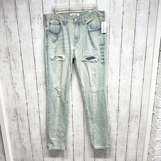 PACSUN Jeans Men Size 30X30 Light Wash Stacked Skinny Distressed Ripped 5 Pocket