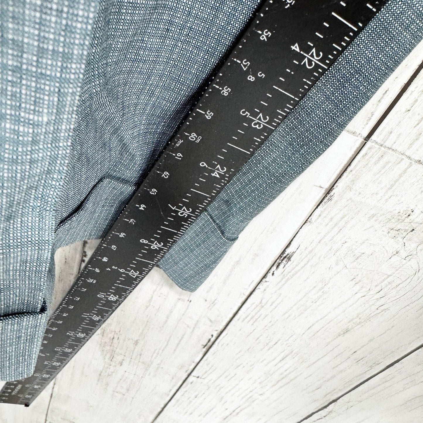 Boss Pant Men Size 12 Green Gingham Tapered Straight Trousers Dress Pants Cuffed