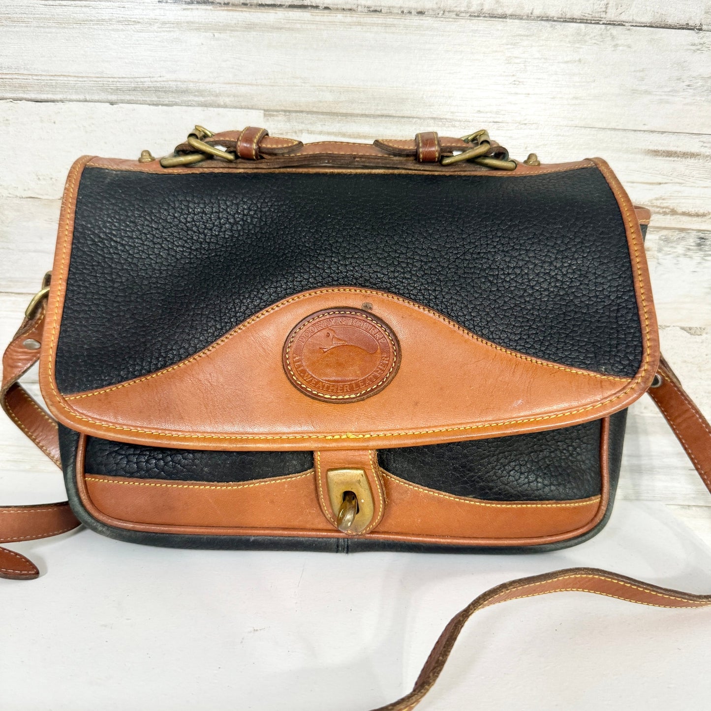 Vintage DOONEY & BOURKE Crossbody All Weather Pebbled Leather Crossbody Bag