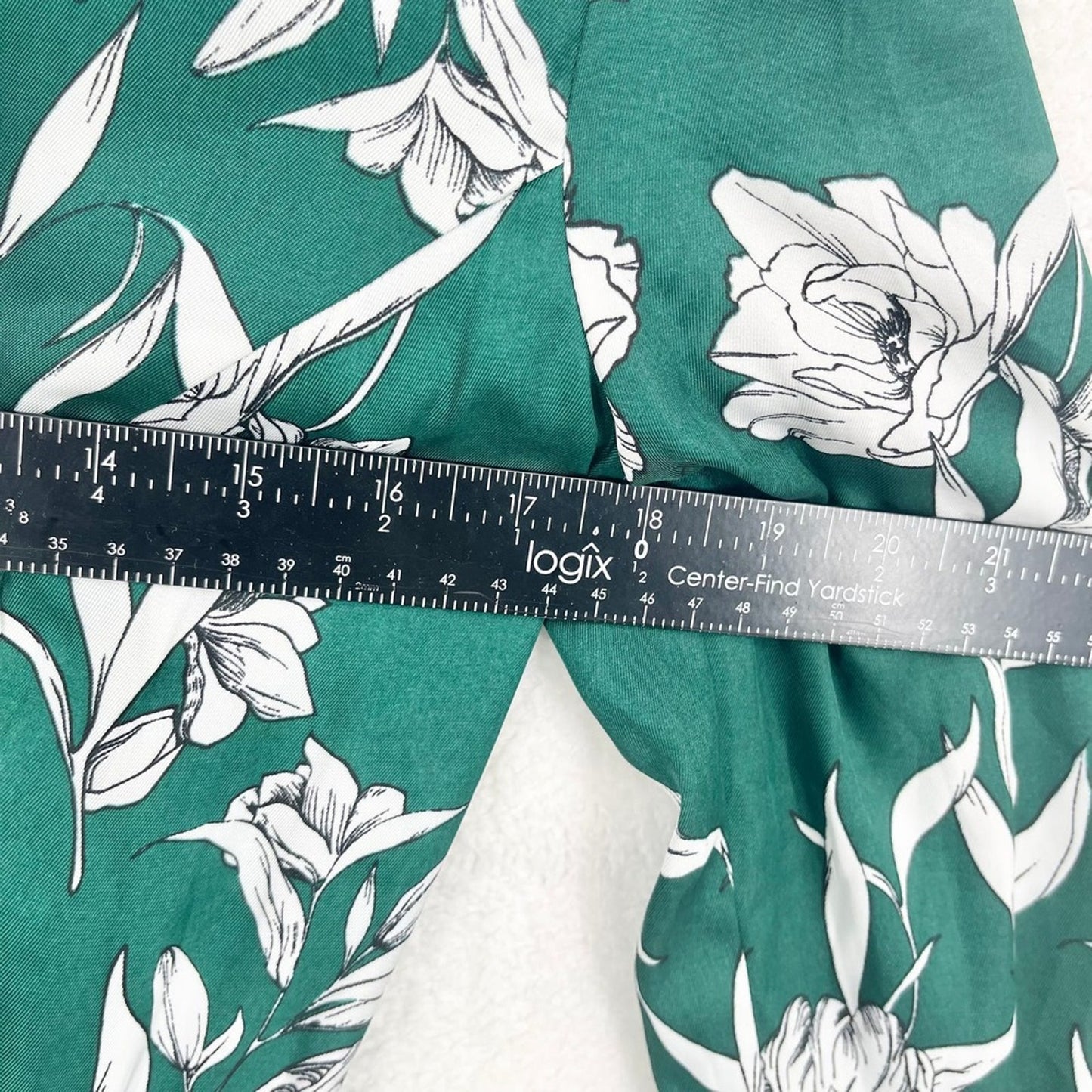 Bardot Women Long Sleeve V Neck Tropical Floral Green Mini Dress Size 4 NWT