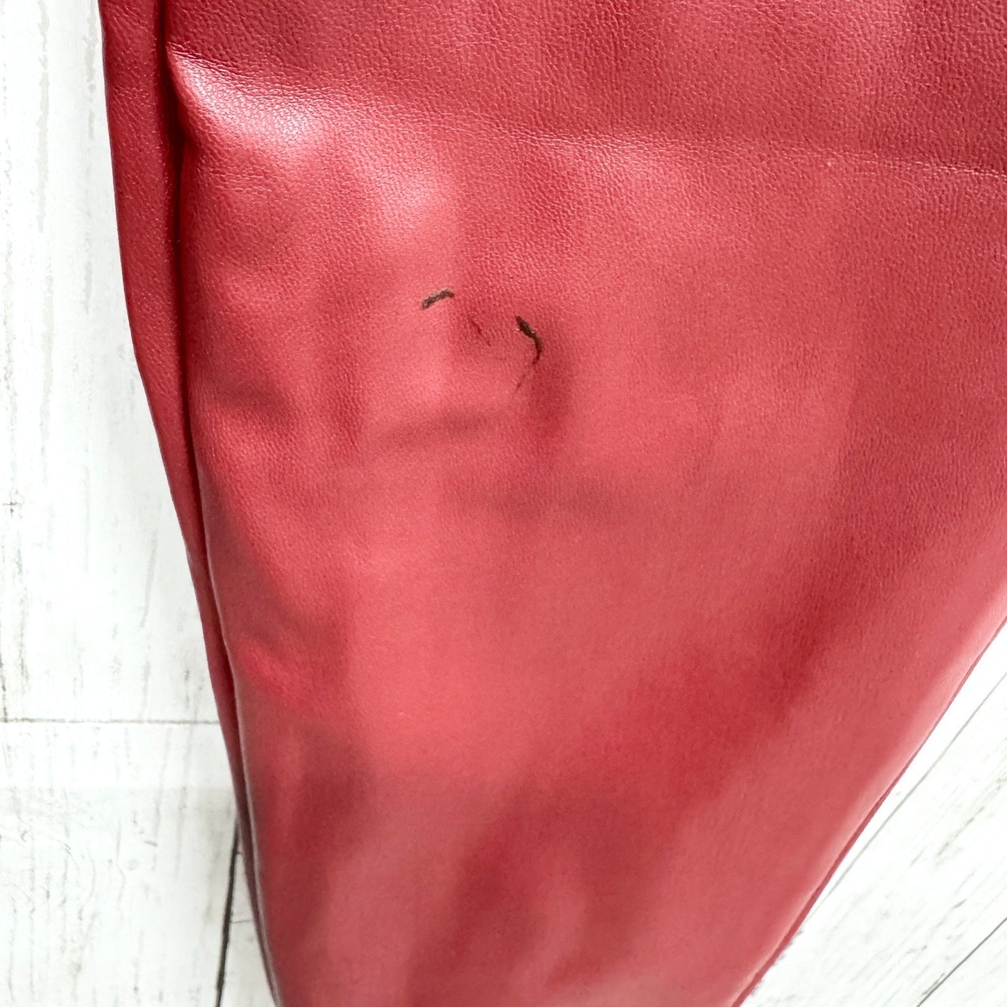 Zara Pants Women Size Small Red Faux Leather High Rise Skinny Zip Fly Pockets
