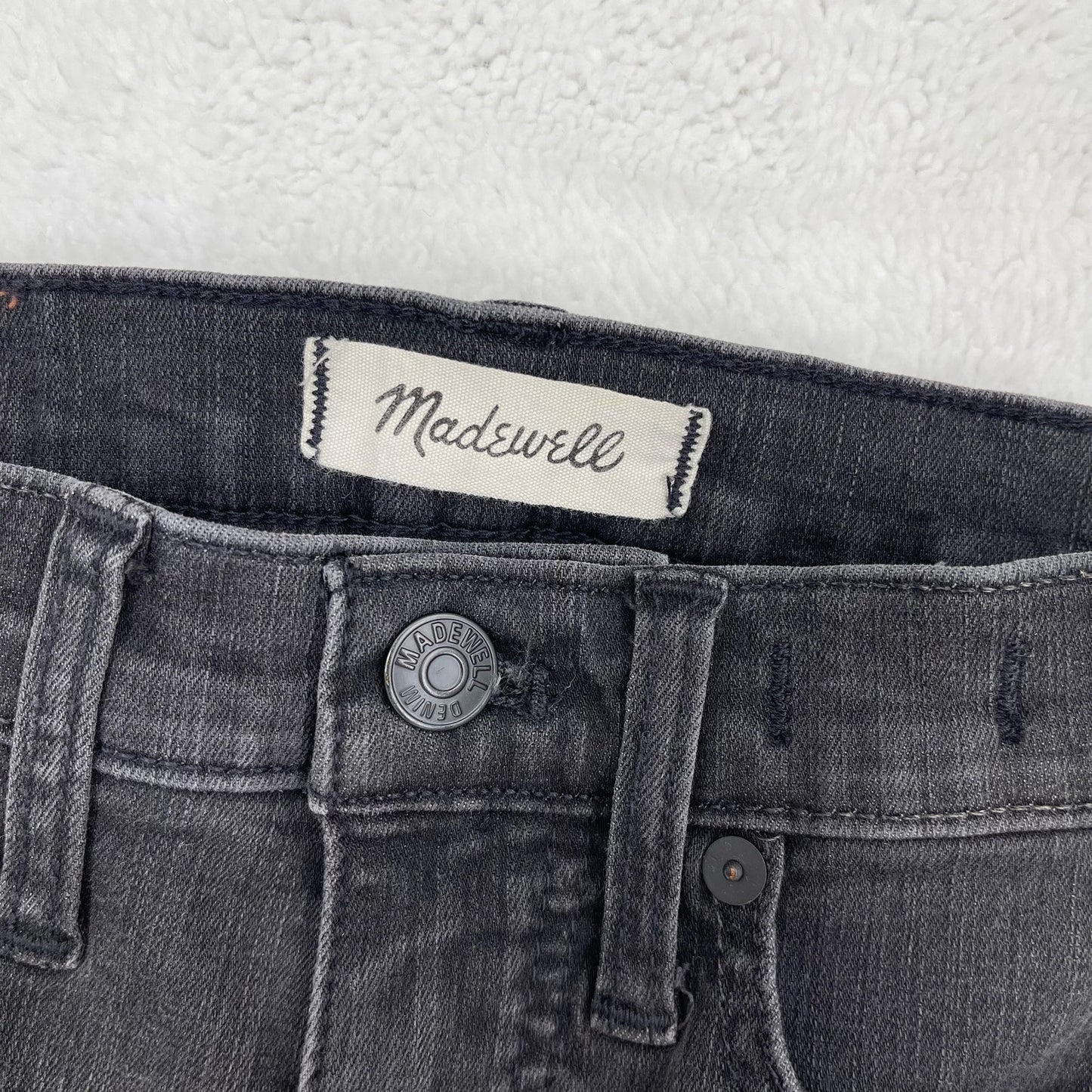 Madewell Women 9" High Rise Skinny Jeans Black Skinny Jeans Size 24