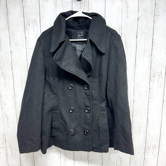 Rampage Coat Women Sz XL Gray Collared Triple Button Peacoat Front Pockets Lapel