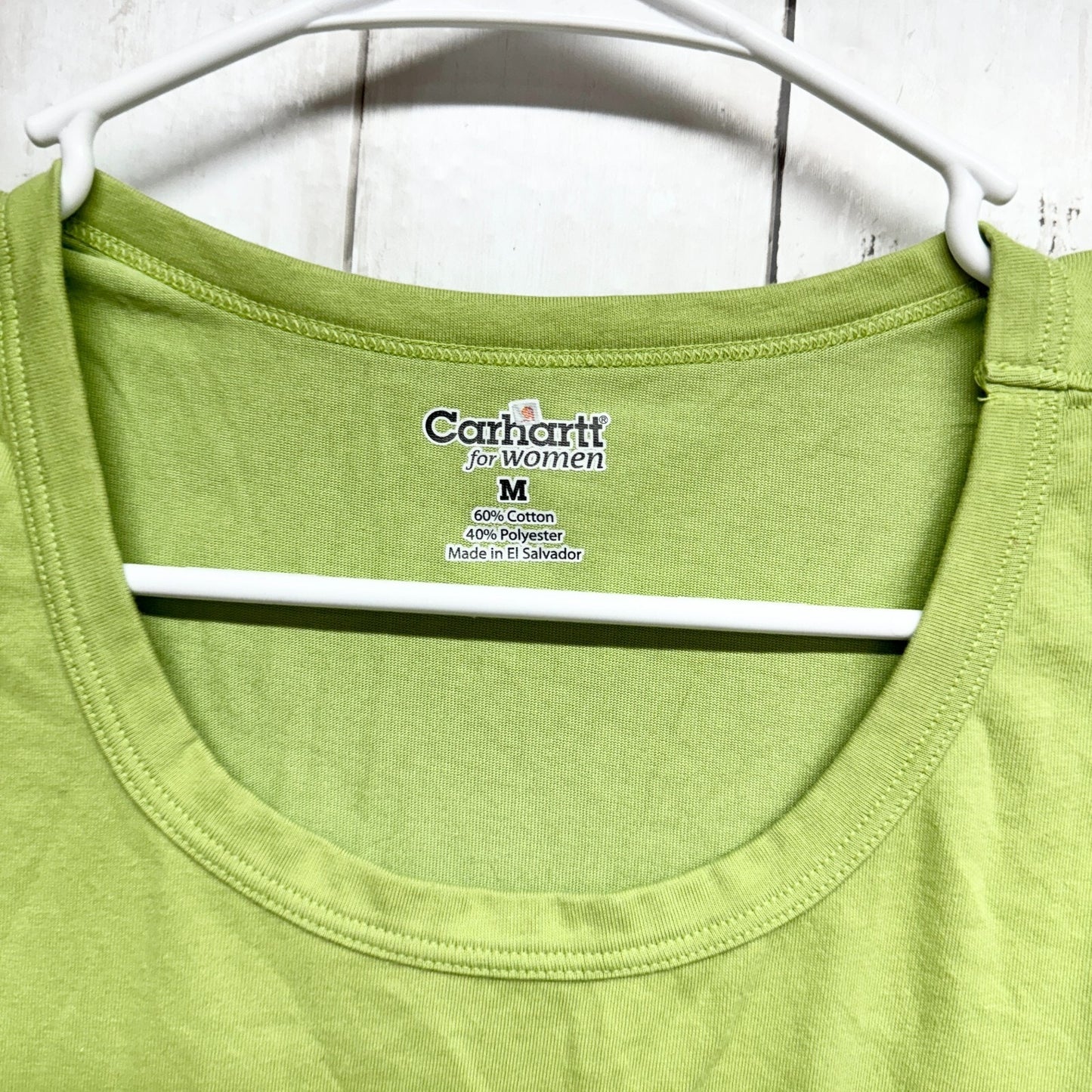 Carhartt Women Tank Top Medium Sleeveless Shirt Green Logo Cotton Basic Casual