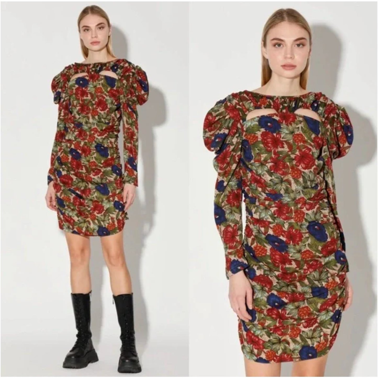 Walter Baker Dress Women Size 4 Royal Garden Verlee Mini Sheath Royal Red Blue