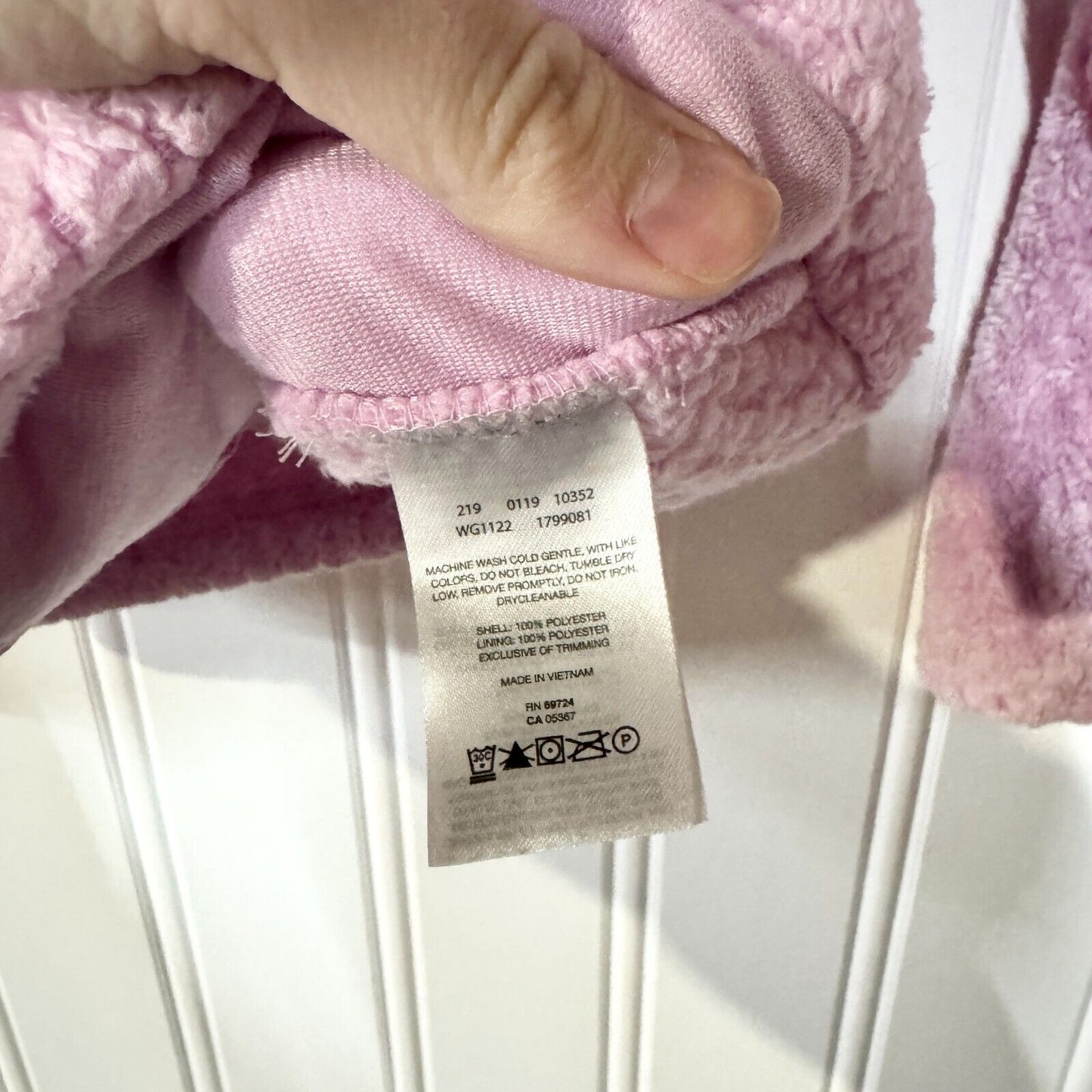 COLUMBIA Jacket LG 14/16 Lavender Pink Girls Sherpa Fleece Style Full Zip