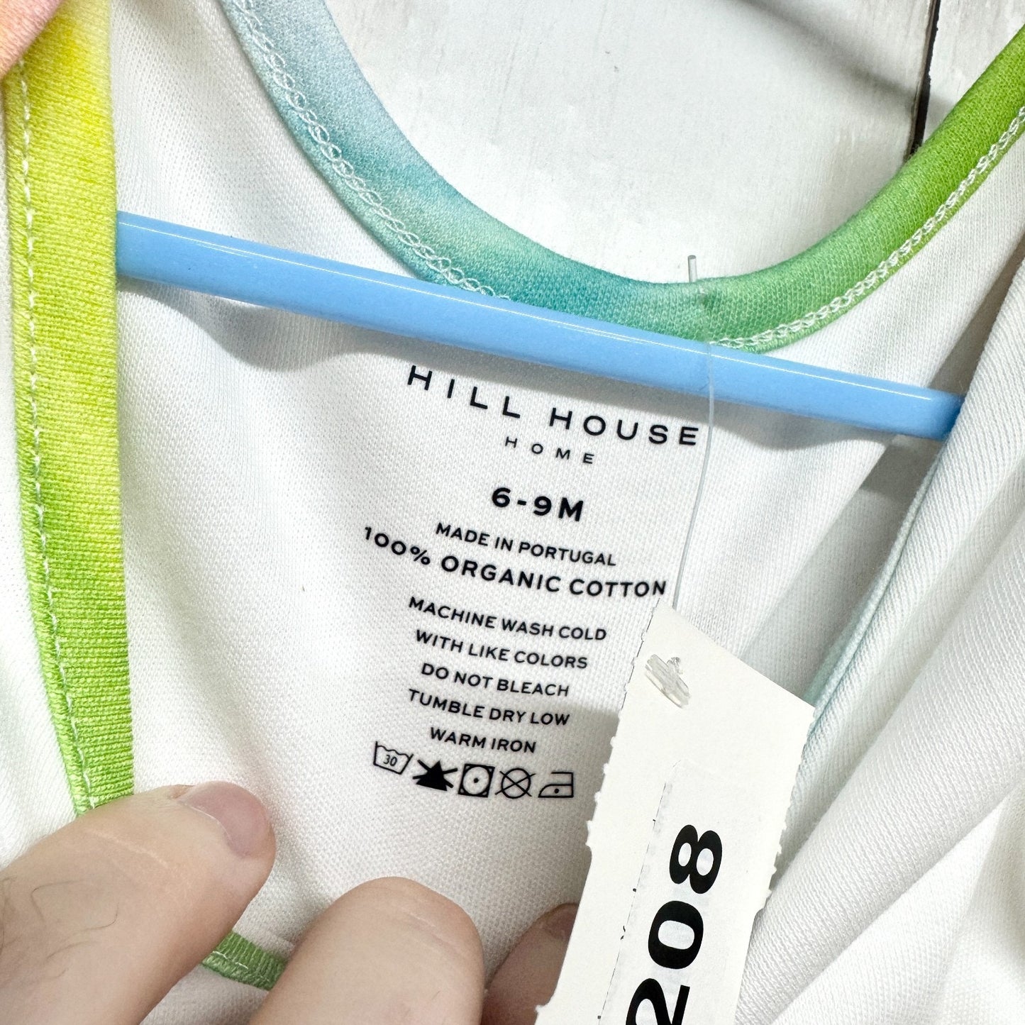 Hill House BodysuitBaby Size 6-9M White Short Sleeve You're A Dream Rainbow NWOT