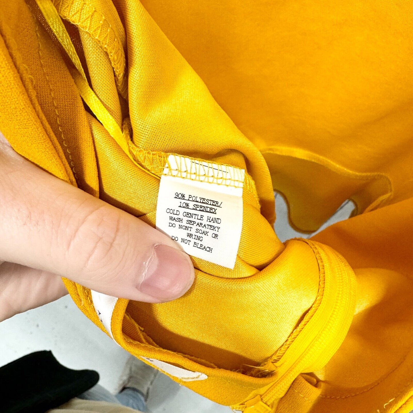 Hello Molly Dress Women Size M Ruffled Mini Mustard Yellow Open Back Crossover