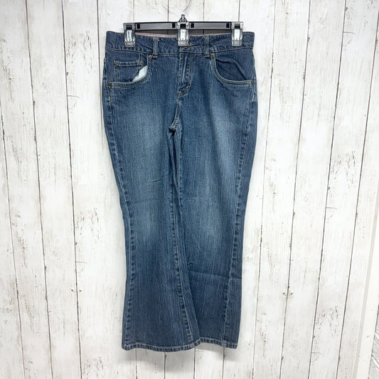 VTG LEVIS Jeans Women 14 1/2 Stretch Flare Pink Tag Cotton Blue 5 Pocket Denim