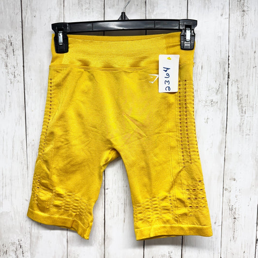 Gymshark Shorts Women Size Small Yellow Seamless Flex Biker Short High Waisted
