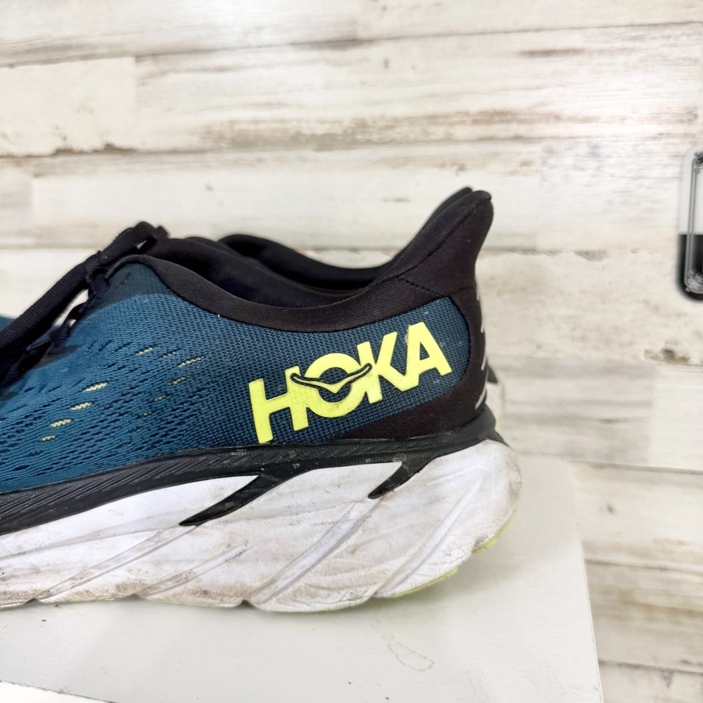 Hoka Shoes Men Size 11.5D Dark Teal Blue Clifton 8 Sneaker Training Running Gym
