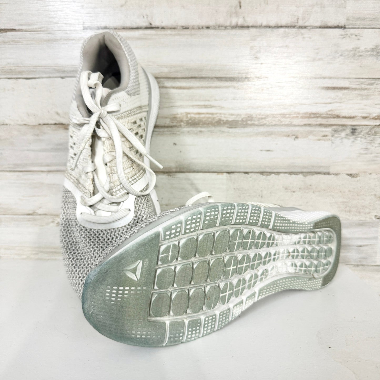 Reebok Size 8 PT PRIME RUNNER White Steel Running Sneakers Womens Shoes