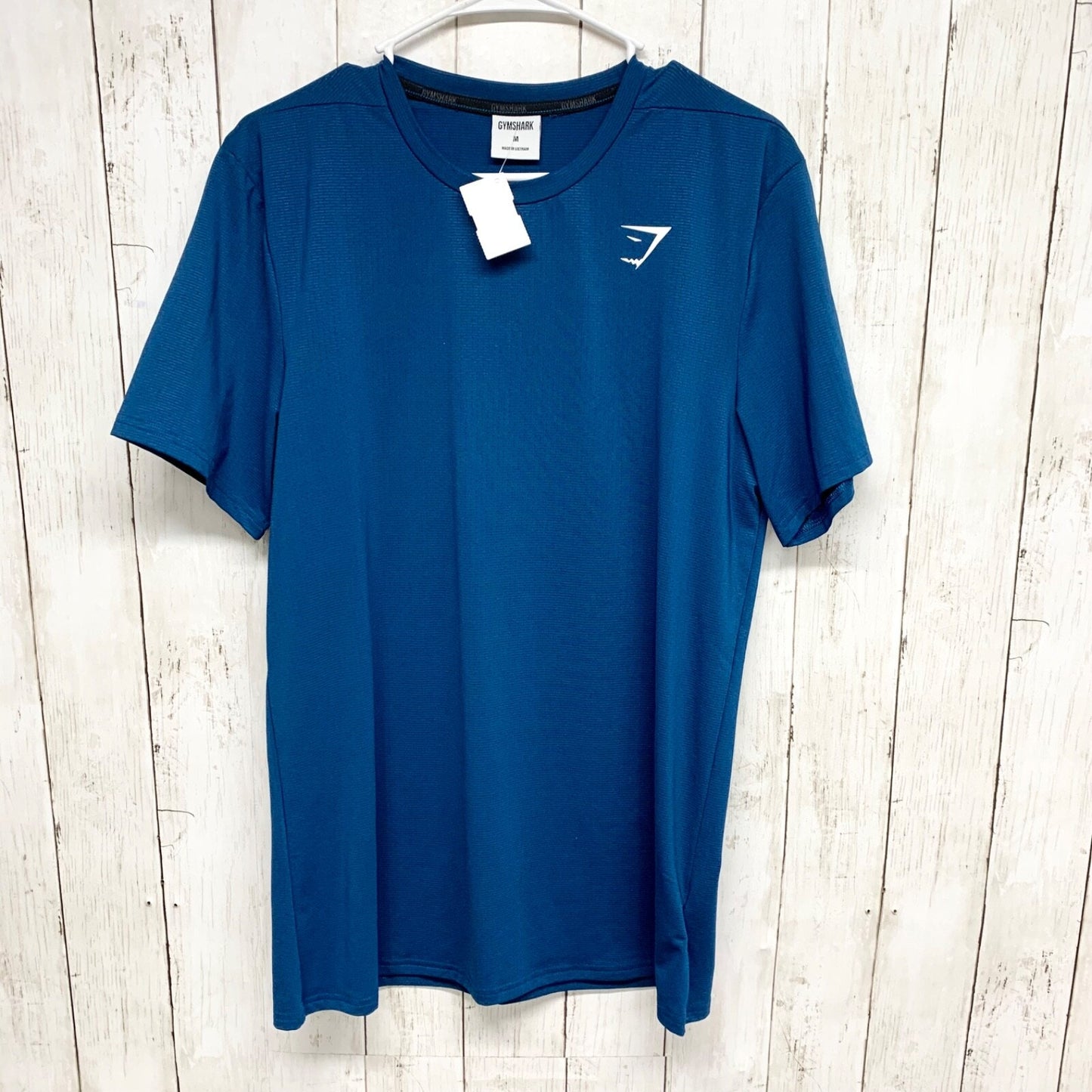 Gymshark Shirt Mens Size Medium Performance Short Sleeve Atlantic Blue Running