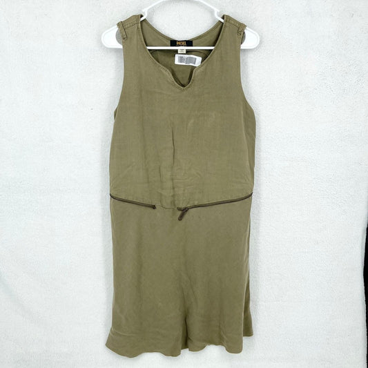 Diesel Dress Women Size Medium 10/12 Mini Army Cargo Zipper Sleeveless Cotton