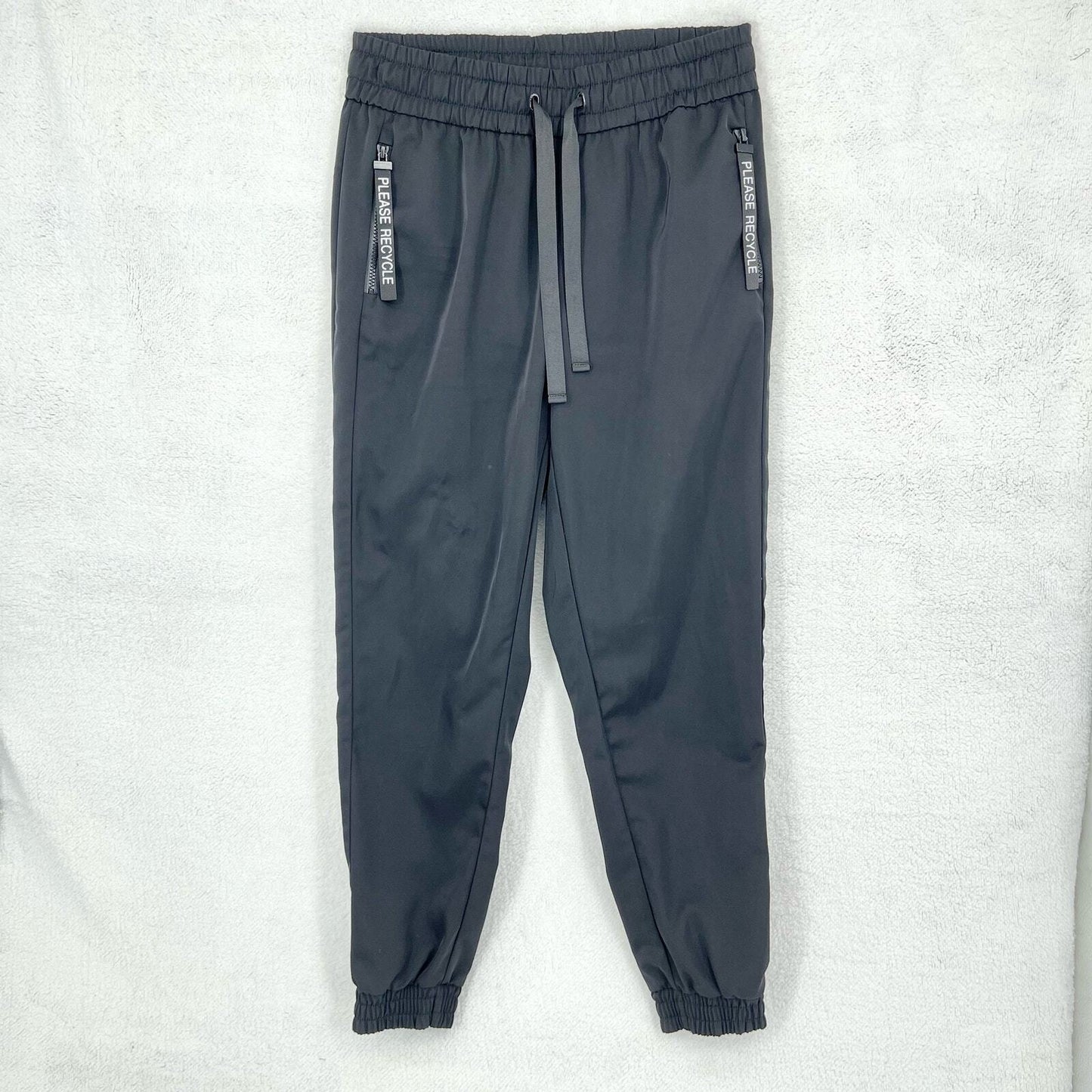 ZARA X Life Recycled Pants Women’s Size Medium Jogger Capsule Black Outerwear