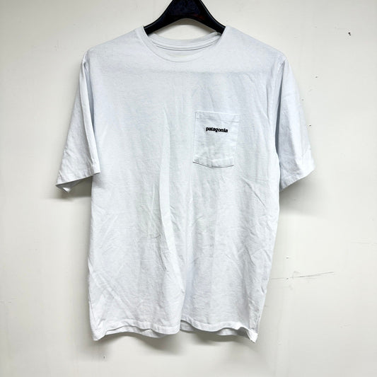 PATAGONIA Mens Responsibili-Tee White Regular Fit Pocket Tee Mens Size M