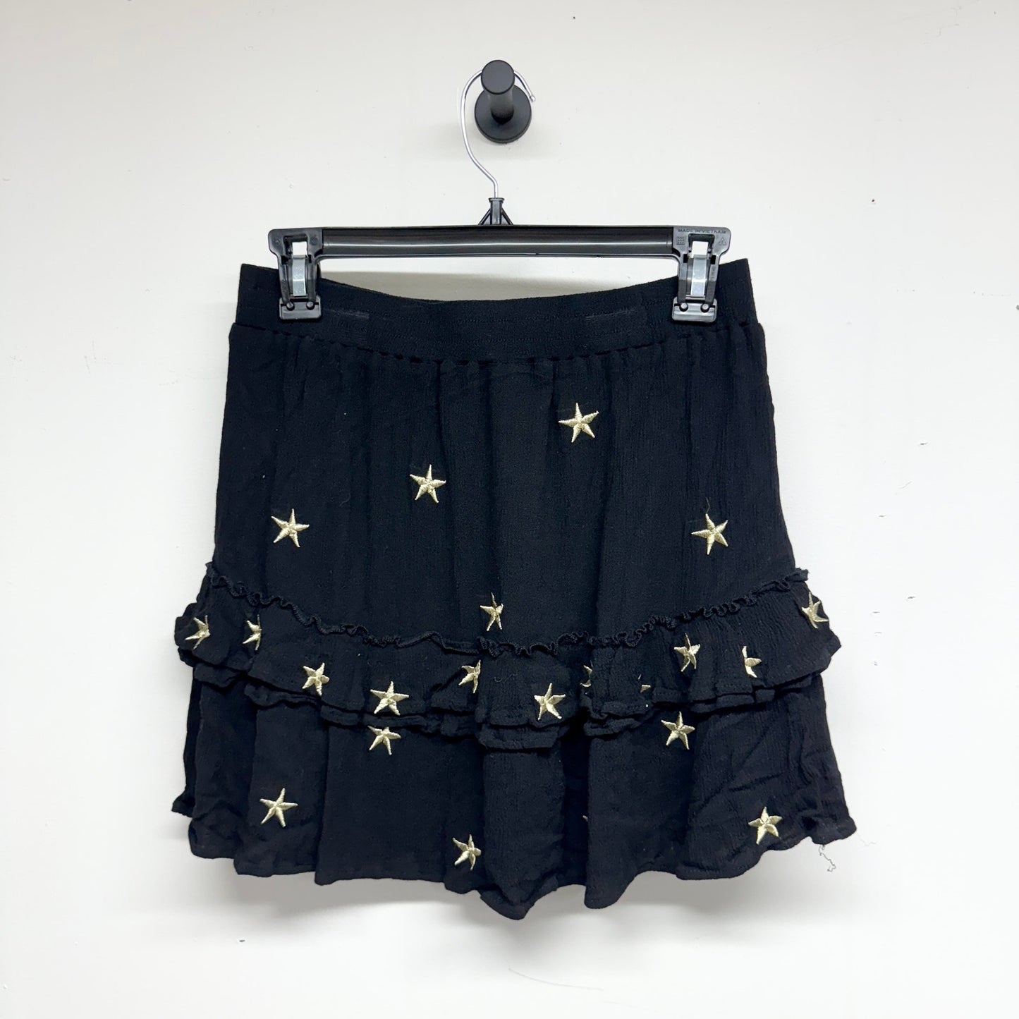 Storia Women's Gold and Black Mini Skirt Size Small