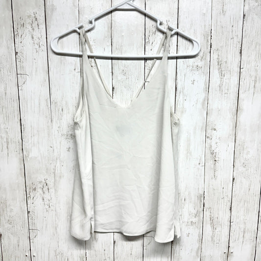TOPSHOP Tank Top Women Size Small Sleeveless White Deep V Neck Polyester Top