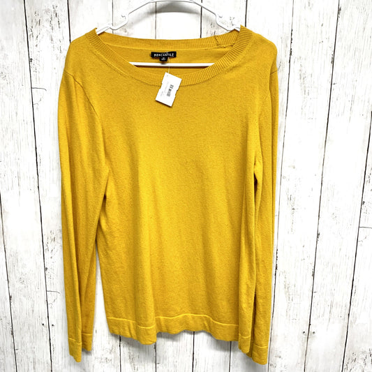 J.Crew Sweater Women Size M Mustard Yellow Cotton-Wool Long Sleeve Blend Teddie