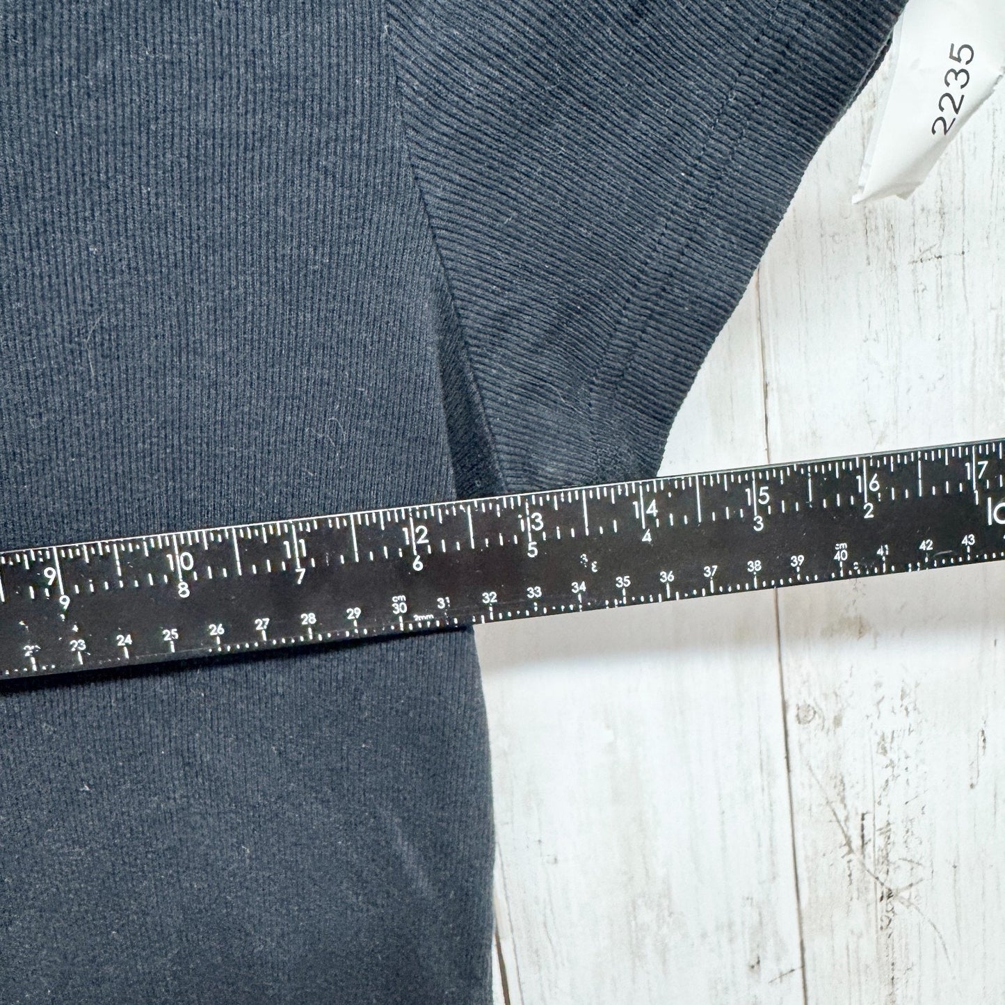 Entireworld Top Women Size Small Black Organic Cotton Ribbed Short Sleeve Shirt