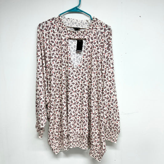 Torrid Textured Jersey Choker Neck Smocked Bottom Top NWT 5X