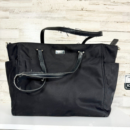 KATE SPADE Canvas Black Side Pocket Diaper Bag Multi Pocket Medium