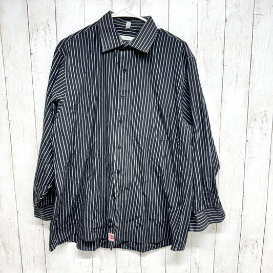 Geoffrey Beene Shirt Men 16 1/2 32/33 Regular Fit Long Sleeve Button Down Stripe