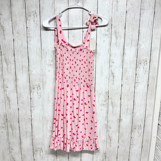 Cabana Crown & Ivy Dress Women Size Small Watermelon Smocked Tie Strap Midi