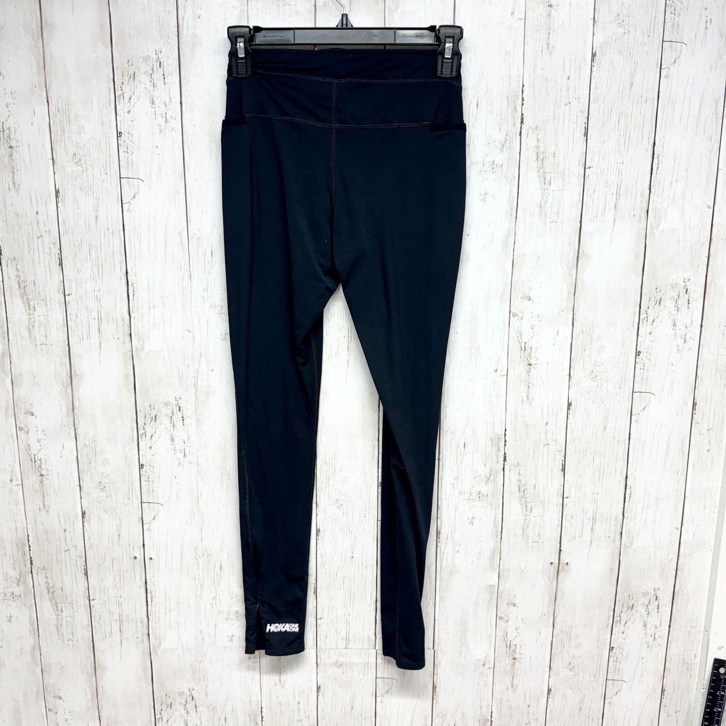 Hoka One One Pants Women Size Small Black Printed Full Length Leggings Pockets
