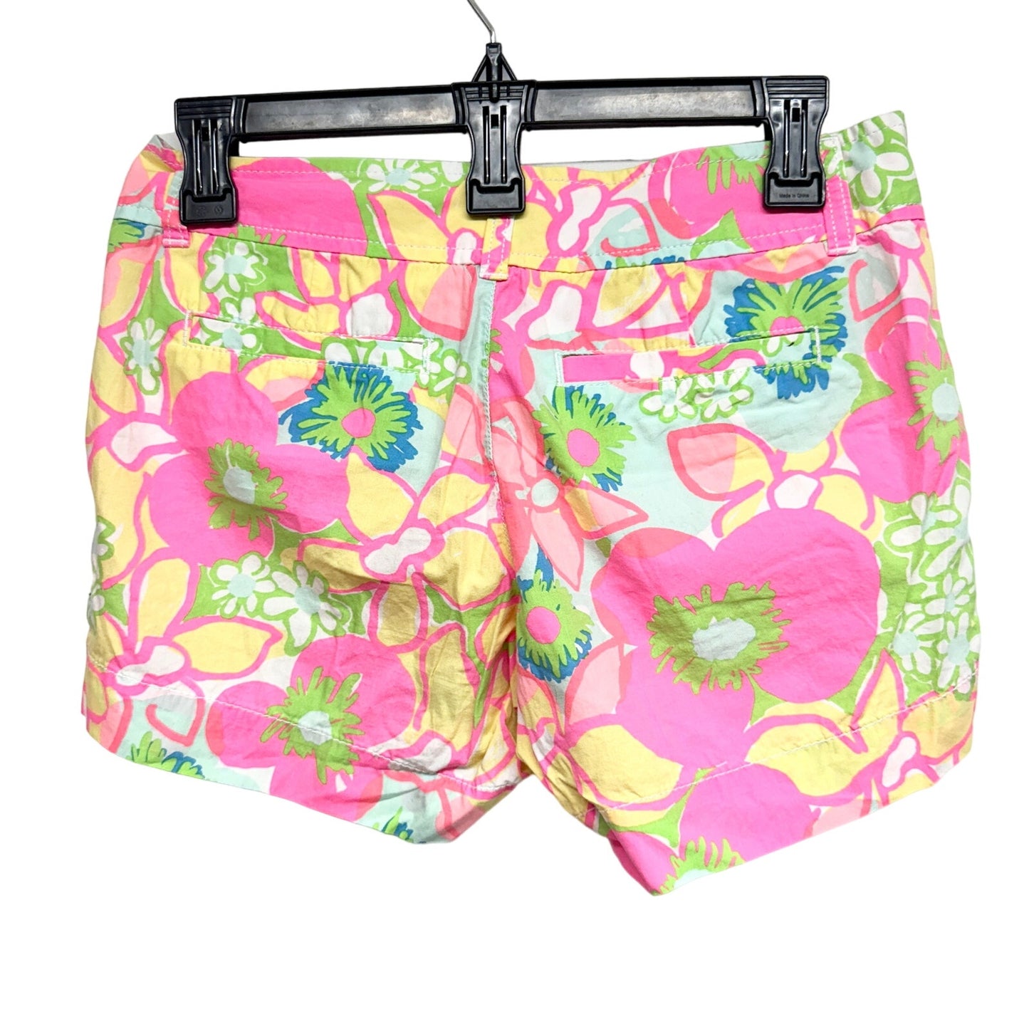 LILLY PULITZER Shorts Womens Callahan Bright Floral Daisy Cotton Resort Beach 0
