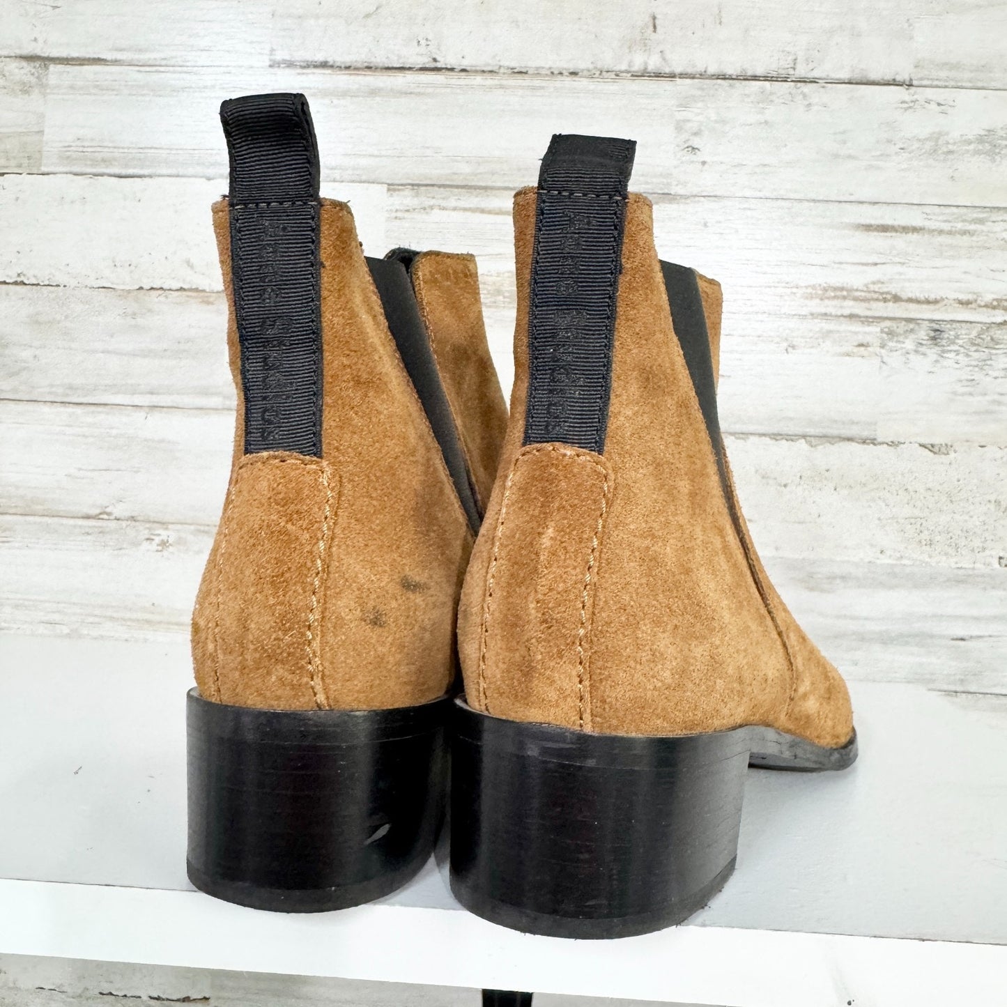 Acne Studios Boot Women Size 37 Jensen Metal-Tip Point Toe Suede Western Booties