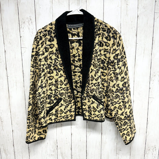 Vintage Casual Corner Jacket Women’s Size L Yellow Black Tapestry Pockets
