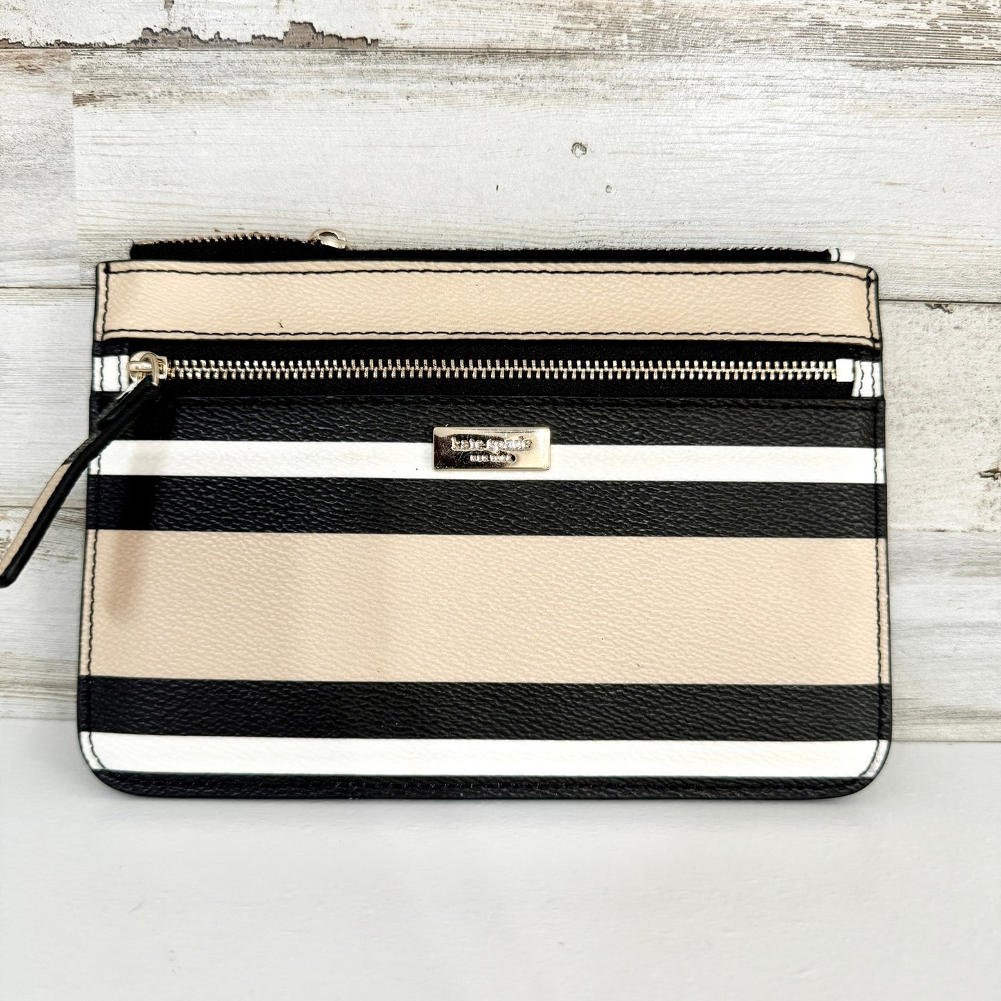 Kate Spade Shore Street Ottoman Stripe Tinie Wristlet Clutch Wallet