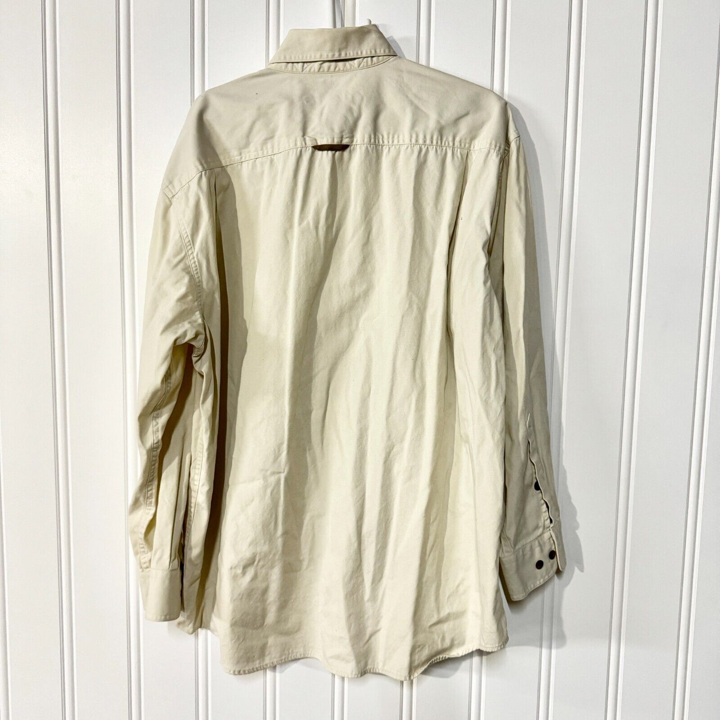 Orvis Ivory Casual Dress Shirt Outdoor Fishing Button Down Size XL