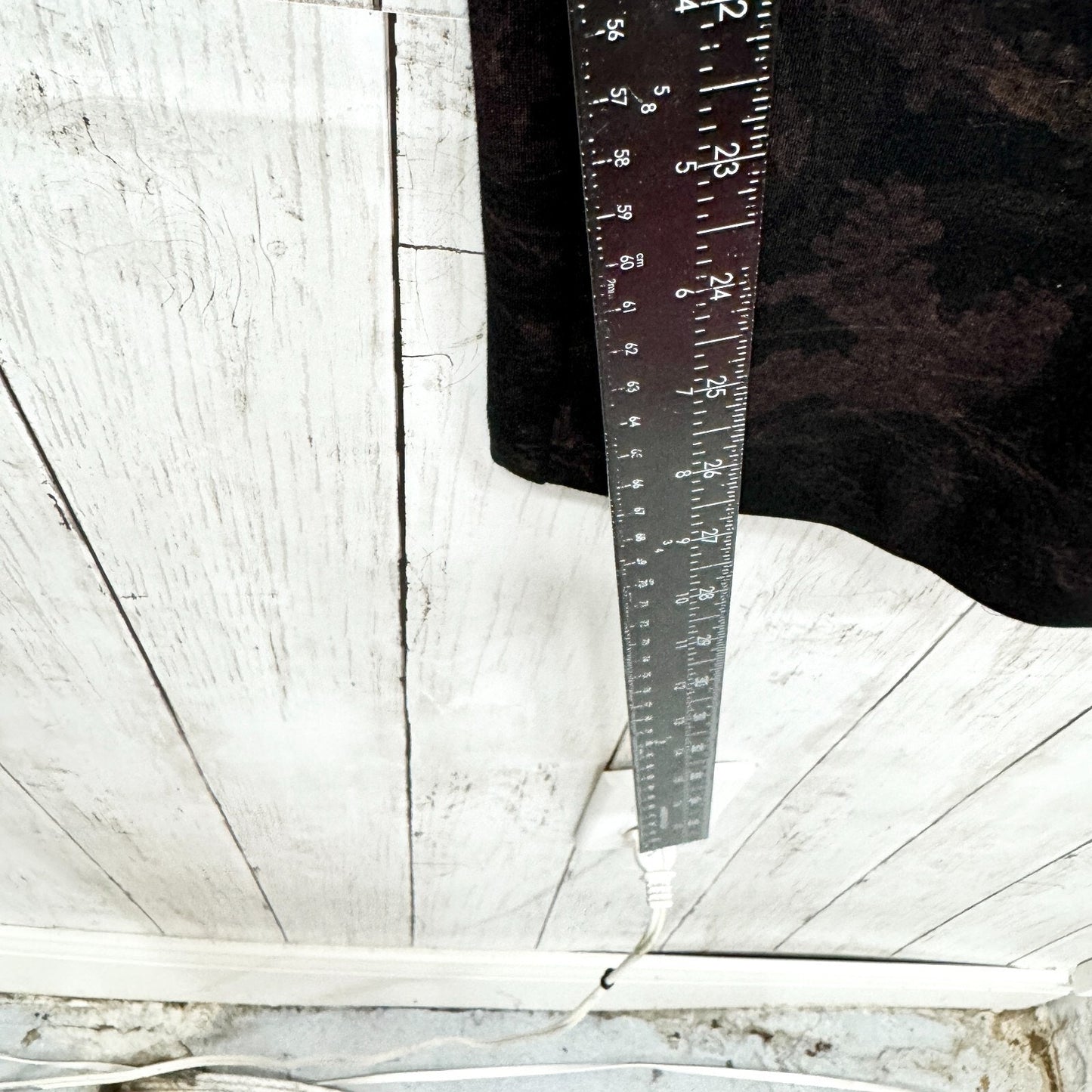 LG Lena Gabrielle Pants Women 6 Black Floral Pull On Relaxed Straight Leggings