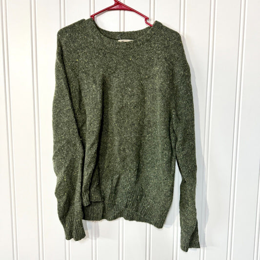 Madewell Green Long Sleeve Knit Wool Blend Sweater Crewneck Size XL