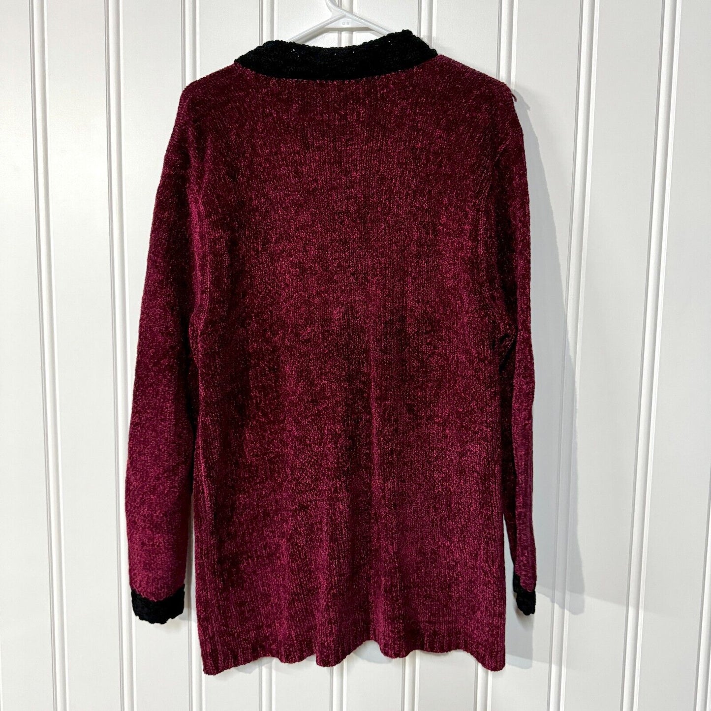 VTG Coldwater Creek Sweater Women Size L Button Down Chunky Knit Deep Pocket