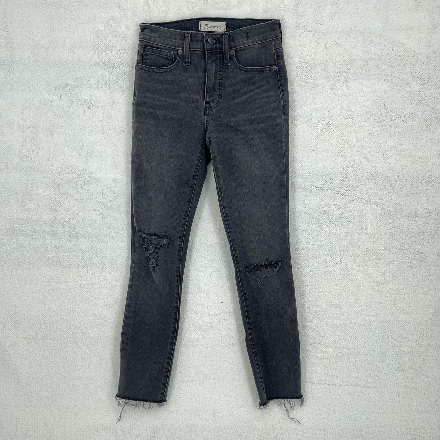 Madewell Women 9" High Rise Skinny Jeans Black Skinny Jeans Size 24