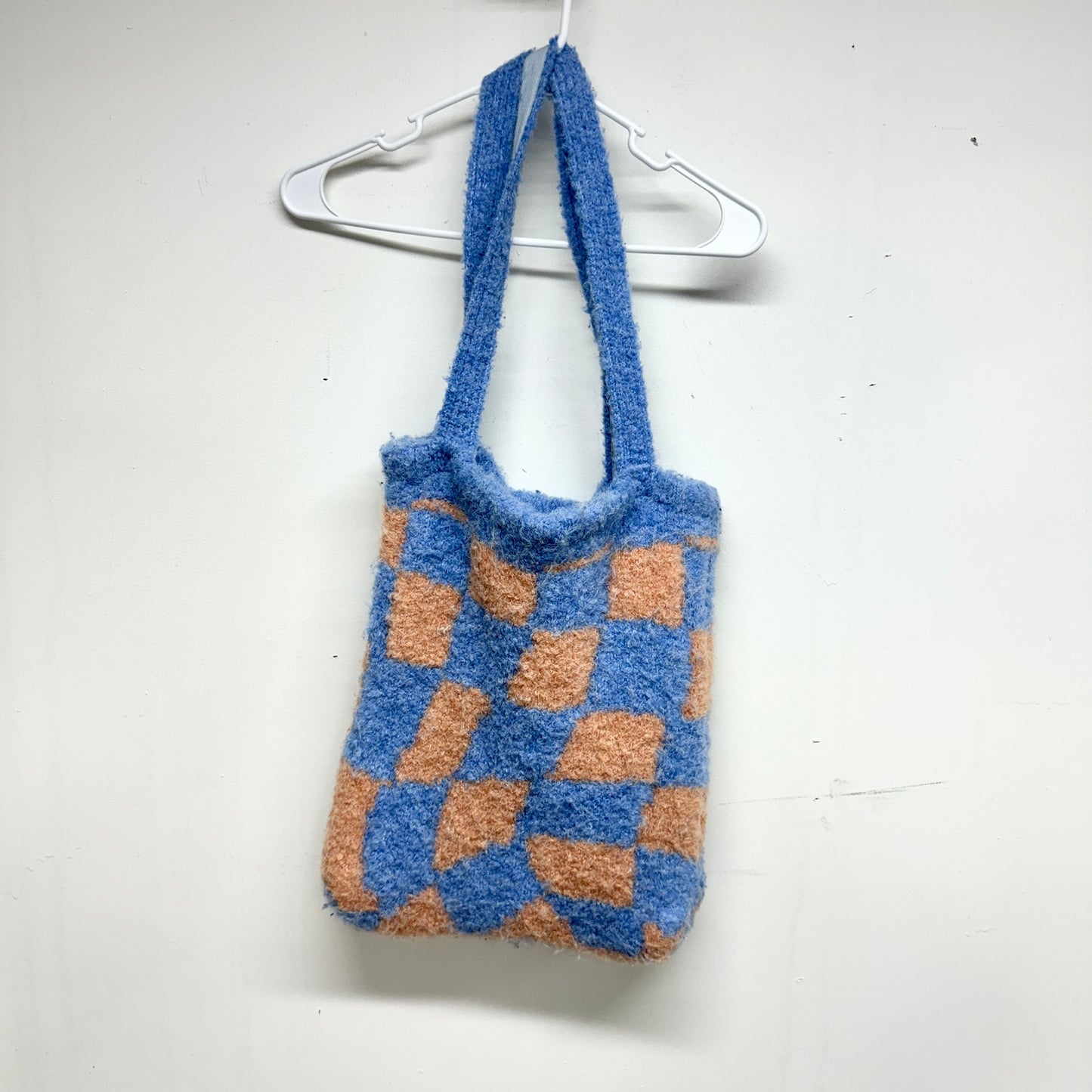 Urban Outfitters Women Blue Orange Emy Icon Knit Tote Purse Bag