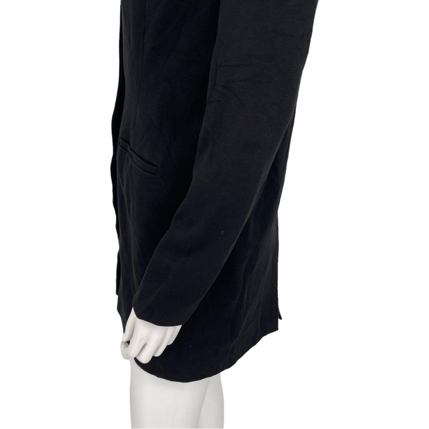 MADEWELL Blazer Suit Women Size 8 Deep V Neck Single Button Black Business