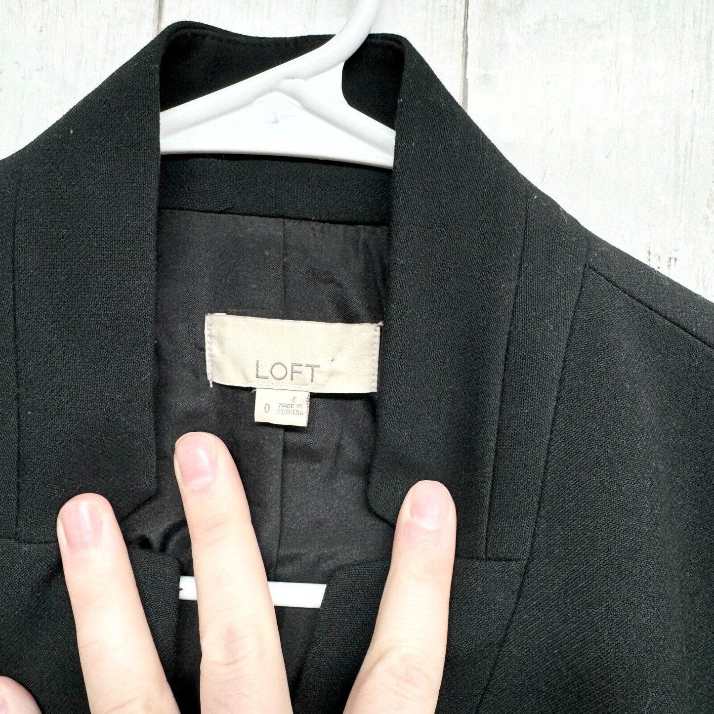 AnnTaylor Loft Women's 0 Single Button Blazer Long Sleeve Career Office Black