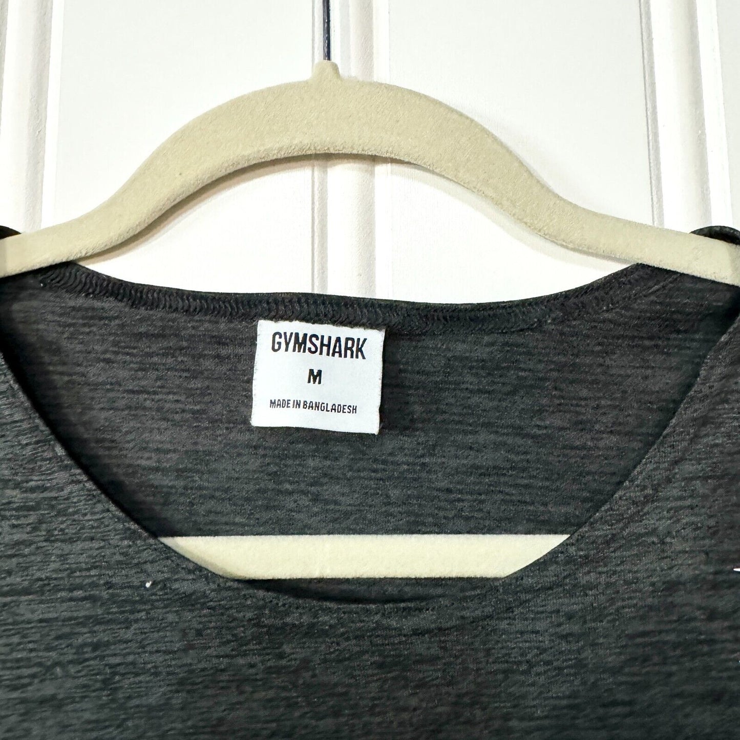 Gymshark Grey/Black Spandex Cotton Slim Fit Muscle Tank Size Medium
