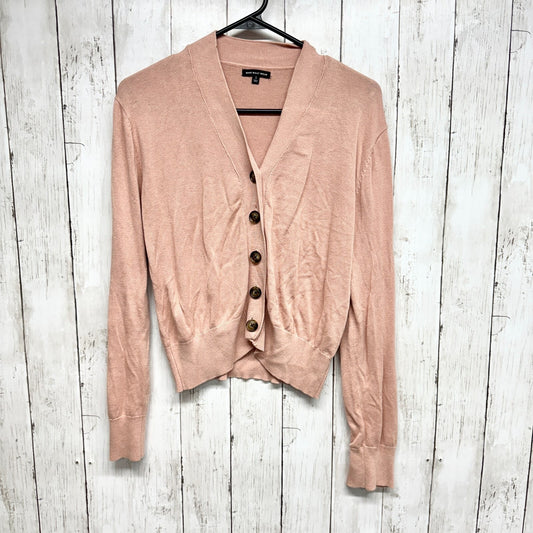 WHO WHAT WEAR Sweater Women Size Small Light Pink Button Down Cardigan Knit