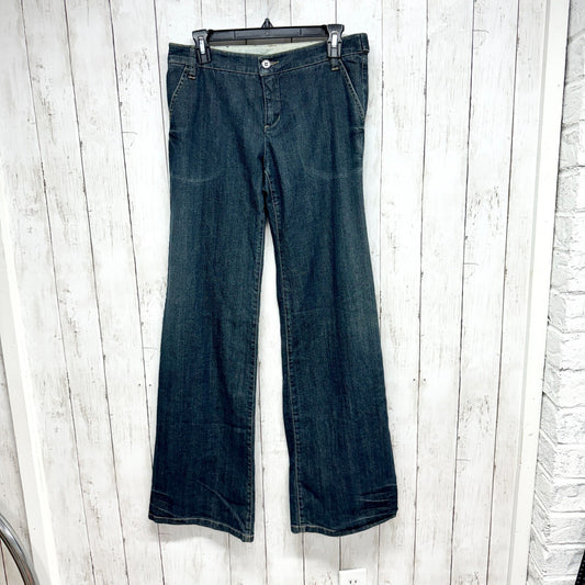Y2K BCBG Maxazria Jeans Women 27 Dark Wash Denim Cotton Relaxed Flare Deep Pockt