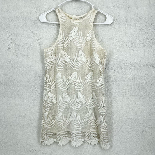 Lovers + Friends Mini Caspian Lace Scallop Sheath Dress Size XS