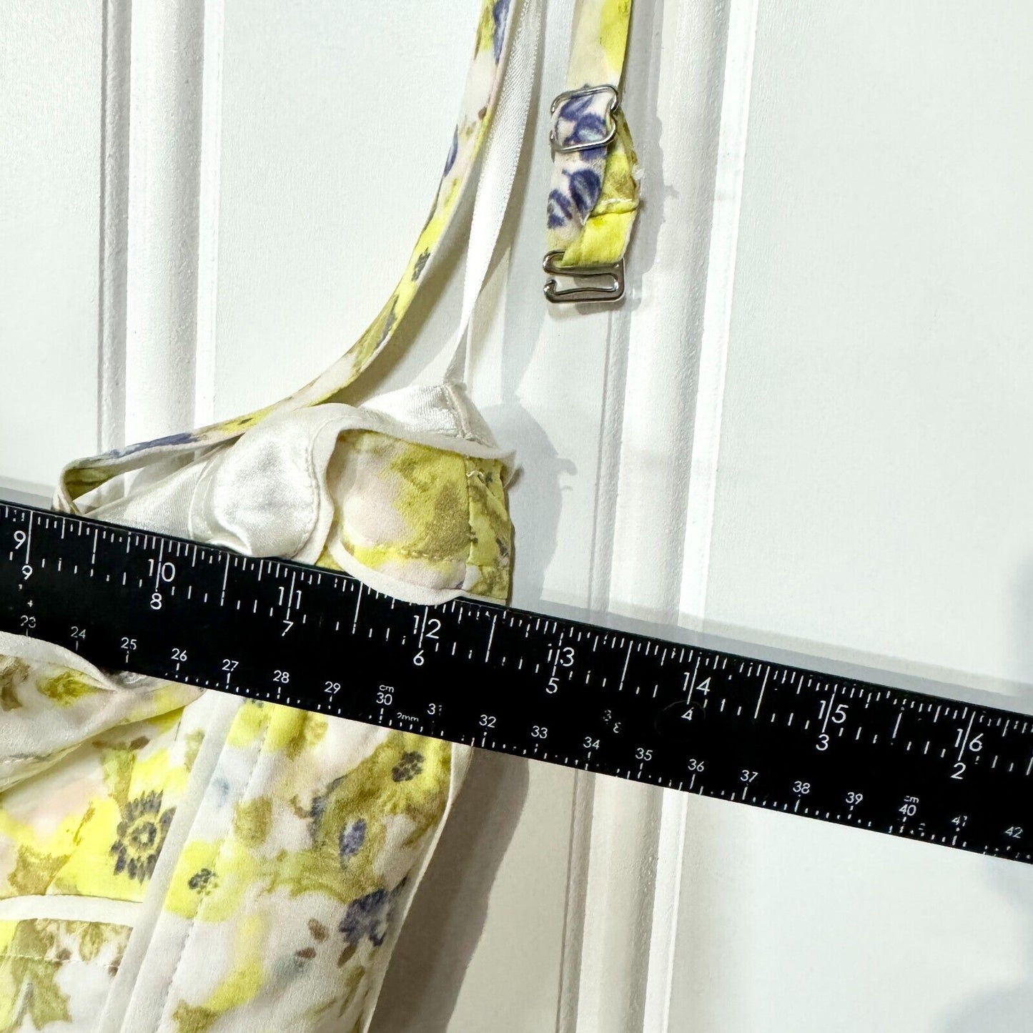GIANNI BINI Dress Women Size 0 Mini Sleeveless Floral Yellow Summer Polyester