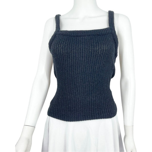 MADEWELL Tank Top Women Size Small Bow Black Accent Wool Sweater Knit