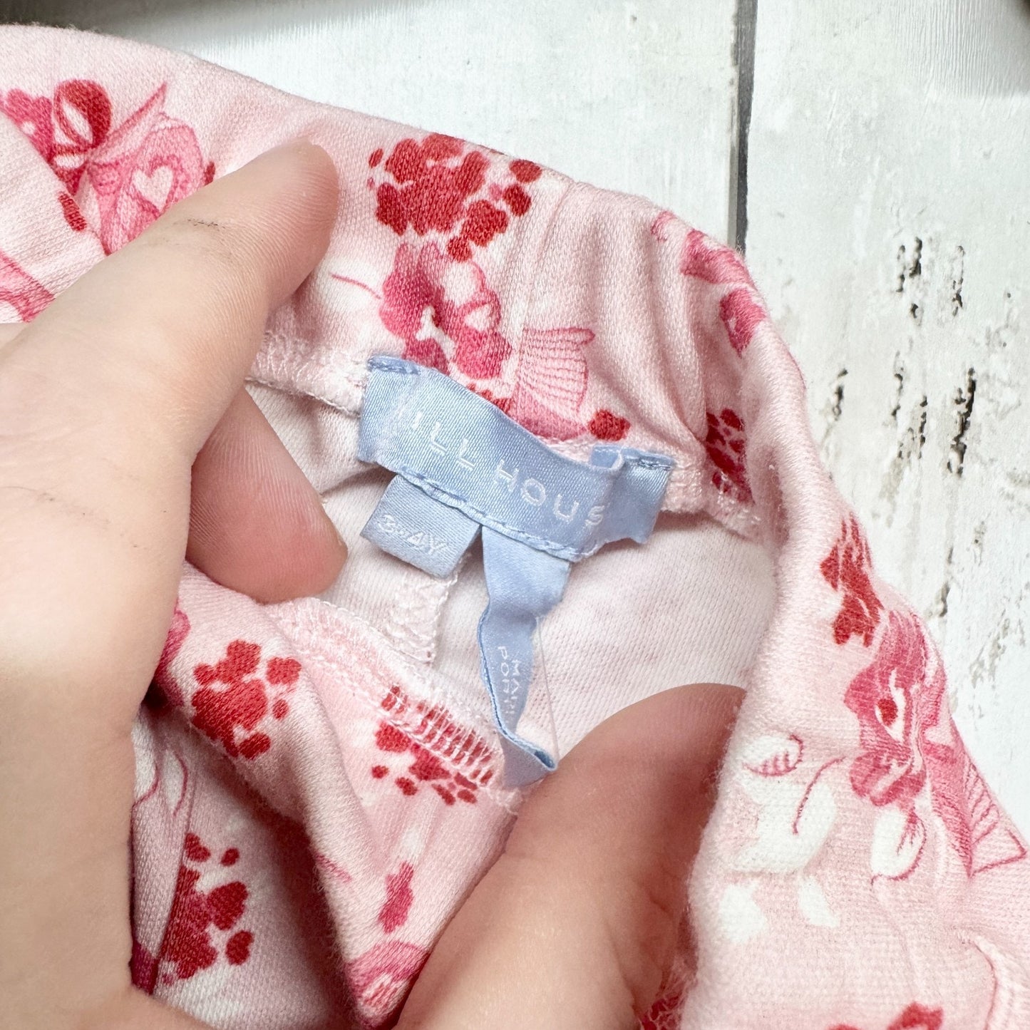 Hill House Pants Kids Sz 3-4Y The Tiny PJ Pants Love Letters Valentine Pink NWT