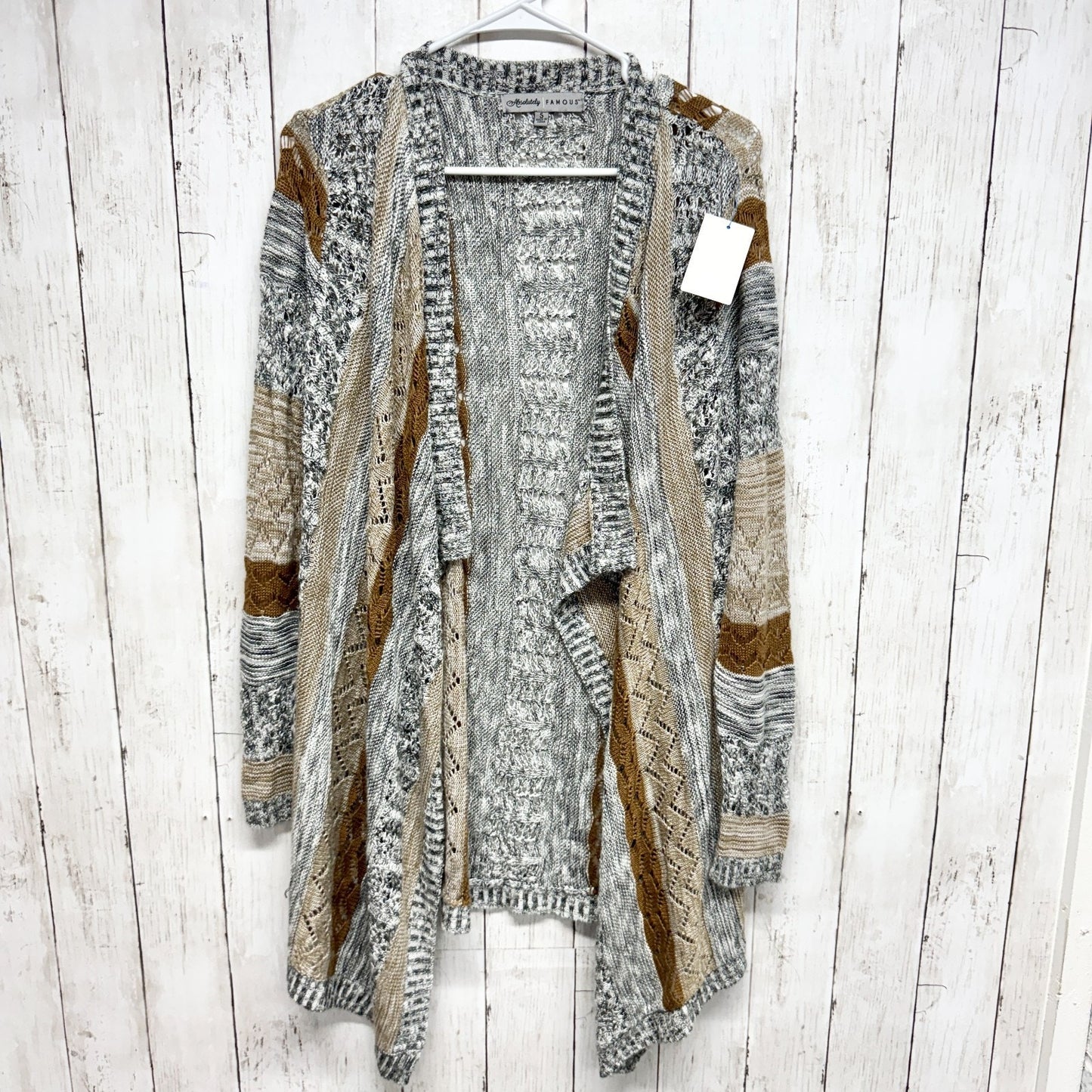 Absolutely Famous Sweater Women Size Small Knit Open Front Long Sleeve Cardigan