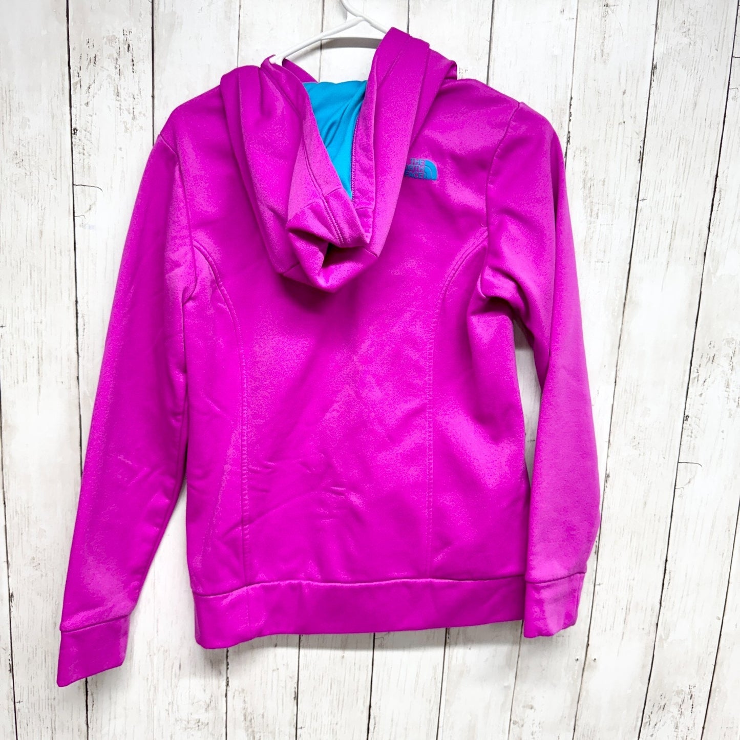 The North Face Sweater Women Size Small Pink Long Sleeve Hooded Sweatshirt Logo